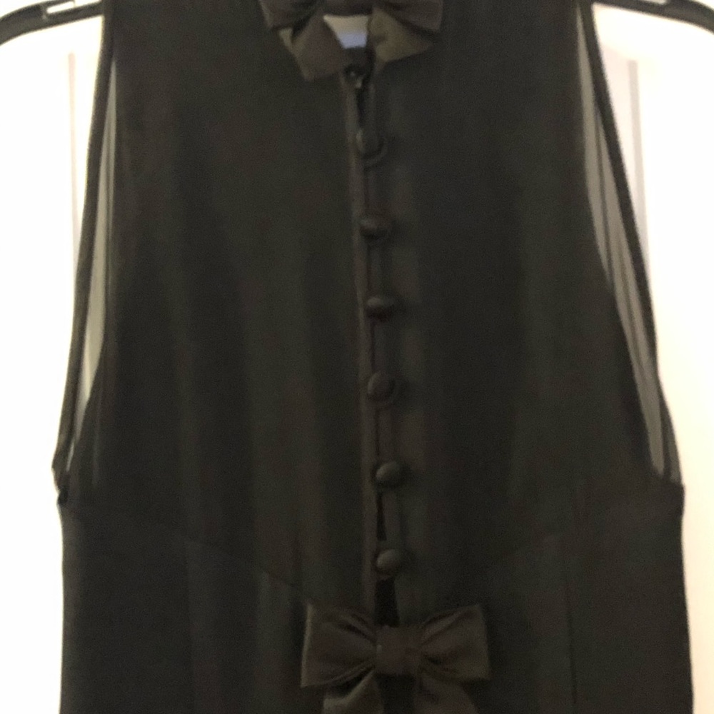 Donna Ricco long front slit sleeveless dress sz4 - Picture 4 of 4